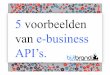 Vijf voorbeelden van e-business APIs