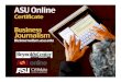 Info Session: Online Graduate Certificate in Business Journalism at Arizona State University