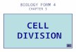 Bio f4 Chap 5 Cell Division