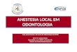 Anestesia local em odontologia