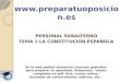 Presentación Tema Constitución Española de 1978. Personal subalterno