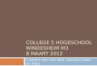 College 5 Windesheim M3 8 maart 2012
