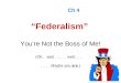 Federalism  ch 4