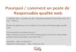 Pourquoi / comment le poste de Responsable qualité web | Sud Web 2011
