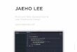 Jaeho Lee Portfolio 2014