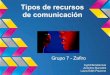Tipos de recursos de comunicación - grupo 7 zafiro
