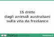 Francesca Barbieri - Alcune dritte dagli animali australiani sulla vita da freelance