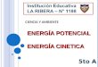 Energia cinetica potencial. Primaria. IE N°1198 La Ribera. Aula de Innovación Pedagógica