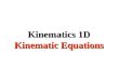 Kinematic equations of motion