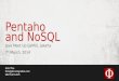 Pentaho and NoSQL