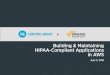 Building & Maintaining HIPAA-Compliant Applications in AWS