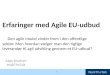 Erfaringer med agile EU-udbud