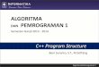 Algoritma dan Pemrograman C++ (Program Structure)