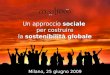 Un approccio sociale per costruire la sostenibilità globale