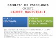 Lauree Magistrali Psicologia Chieti
