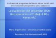 La evaluación del proyecto ITUN / María Ángeles Díez