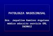 PATOLOGIA NASOSINUSAL Dra. Jaqueline Ramírez Anguiano médico adscrito servicio ORL INCMNSZ