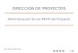 1/34 Administración de los RRHH del Proyecto Mg. Samuel Oporto Díaz DIRECCION DE PROYECTOS