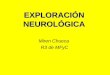 EXPLORACIÓN NEUROLÓGICA Miren Chueca R3 de MFyC. GENERALIDADES La anamnesis y la exploración clínica son la base del diagnóstico Neurológico. Al terminar