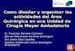 Como diseñar y organizar las actividades del Área Quirúrgica en una Unidad de Cirugia Mayor Ambulatoria Sr. Francesc Zamora Carmona Jefe de Enfermería