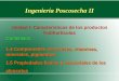 Ingeniería Poscosecha II Unidad I: Características de los productos frutihortícolasContenidos: 1.4 Componentes esenciales, vitaminas, minerales, pigmentos