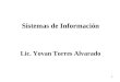 1 Sistemas de Información Lic. Yovan Torres Alvarado