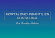 MORTALIDAD INFANTIL EN COSTA RICA Dra. Roselyn Valerìn