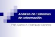 Análisis de Sistemas de Información Prof. Carlos A. Rodríguez Sánchez