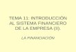 TEMA 11: INTRODUCCIÓN AL SISTEMA FINANCIERO DE LA EMPRESA (II). LA FINANCIACIÓN