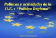 Politicas y actividades de la U.E. : Politica Regional Proyecto de Nicola Mongelli IV B