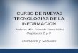 CURSO DE NUEVAS TECNOLOGIAS DE LA INFORMACION Profesor: MSc. Fernando Torres Ibáñez Capitulos 2 y 3 Hardware y Software