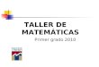 TALLER DE MATEMÁTICAS Primer grado 2010. ¿Qué competencias trabajamos en matemática? Desarrolla estrategias matemáticas para resolver problemas. Comprende,