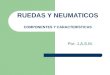 RUEDAS Y NEUMATICOS COMPONENTES Y CARACTERISTICAS Por: J.A.S.M
