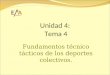 Unidad 4: Tema 4 Fundamentos técnico tácticos de los deportes colectivos