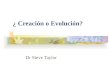¿ Creación o Evolución? Dr Steve Taylor. ¿Evolución o Creación? - ¿de donde viene el hombre?