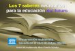 Los 7 saberes necesarios para la educación del futuro Presentación multimedia basada en el libro de Edgar Morín Autor del multimedia: Blas Cubells Villalba