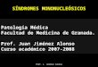 Prof. J. Jiménez Alonso SÍNDROMES MONONUCLEÓSICOS Patología Médica Facultad de Medicina de Granada. Prof. Juan Jiménez Alonso Curso académico 2007-2008