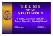 Trump Style In Negotiation