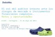 El rol del auditor interno ante los riesgos de mercado e instrumentos financieros complejos. Retos y oportunidades CLAIN – Cartagena – 31 de mayo de 2011