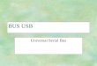 BUS USB Universal Serial Bus. Descripción general §Bus serie orientado a conexión de dispositivos con PC §12 Mbps máximo §Fácilmente reconfigurable §Fácilmente
