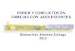 PODER Y CONFLICTOS EN FAMILIAS CON ADOLESCENTES Blanca Inés Jiménez Zuluaga 2012