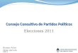 Consejo Consultivo de Partidos Políticos Elecciones 2011 Buenos Aires 28 de abril de 2011