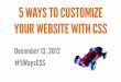 5 Ways to Customize Your Website with CSS