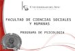 FACULTAD DE CIENCIAS SOCIALES Y HUMANAS PROGRAMA DE PSICOLOGIA
