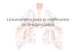 Lineamientos para la notificación de la tuberculosis