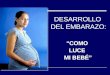 DESARROLLO DEL EMBARAZO: “COMO LUCE MI BEBÉ”. El embarazo causa cambios importantes en el organismo de la futura madre, además de ser necesarios para