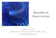 Benefits of open access exeter 2012