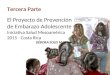 El Proyecto de Prevención de Embarazo Adolescente Iniciativa Salud Mesoamérica 2015 - Costa Rica DÉBORA SOLIS MARTINEZ Tercera Parte