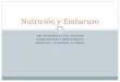 DR. MANRIQUE LEAL MATEOS GINECOLOGÍA Y OBSTETRICIA HOSPITAL CALDERÓN GUARDIA Nutrición y Embarazo
