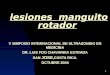 1 lesiones manguito rotador V SIMPOSIO INTERNACIONAL DE ULTRASONIDO EN MEDICINA DR. LUIS FDO CHAVARRIA ESTRADA SAN JOSE,COSTA RICA. OCTUBRE 2004